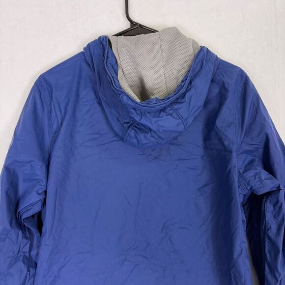 Carhartt Women's Blue 100% Nylon Hooded Full Zip Up Mesh Lined Jacket Size Small - Picture 9 of 12